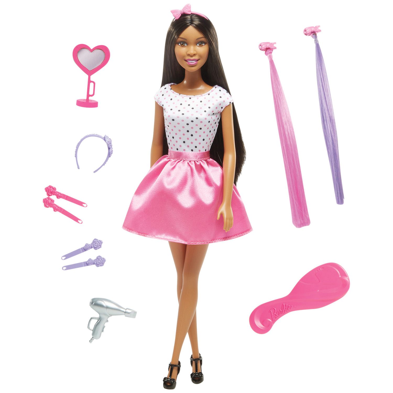 barbie doll with hair accessory