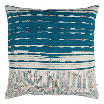 Rizzy Home Striped Tassles II Throw Pillow
