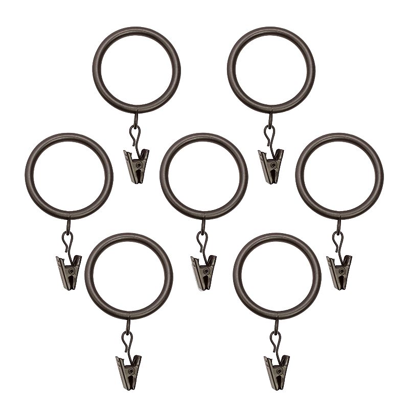 UPC 680656143582 product image for Decopolitan 7-pack Curtain Clip Rings, Grey, 1