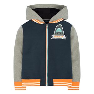 Boys 4-7 Hurley Shark Varsity Zip Hoodie