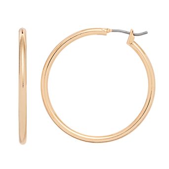 Napier Round Tube Hoop Earrings
