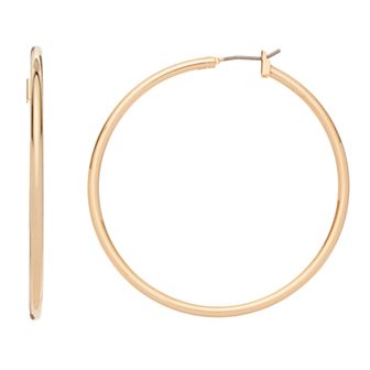 Napier Round Tube Hoop Earrings