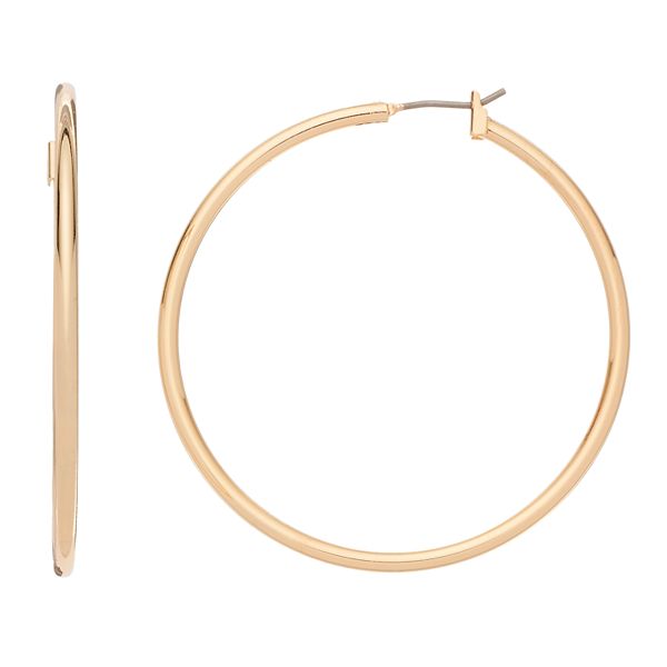 Napier Round Tube Hoop Earrings