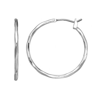 Napier Hammered Hoop Earrings