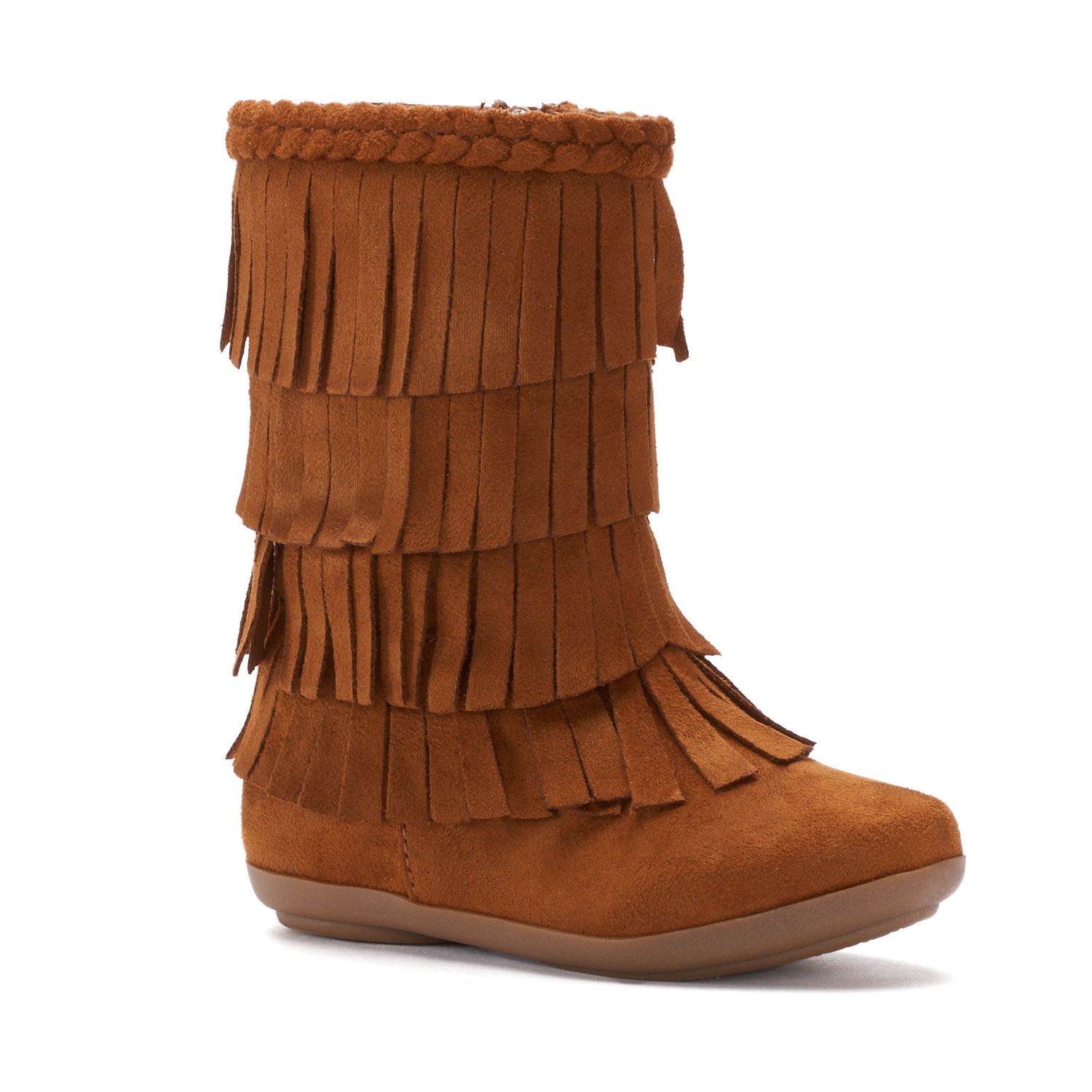 girl fringe ankle boots