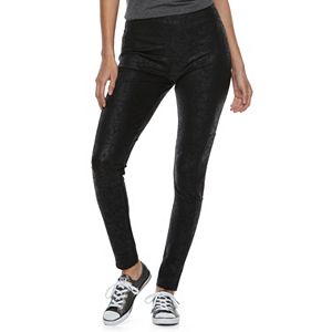 Junior's Mudd® High Rise Crackle Leggings