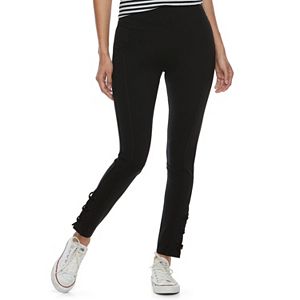 Junior's Mudd® Lace Up Ankle Leggings