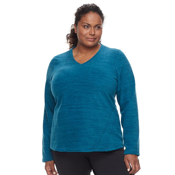 Plus Size Tek Gear® Microfleece V-Neck Top