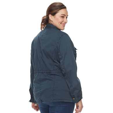 Plus Size Sonoma Goods For Life® Embroidered Utility Jacket