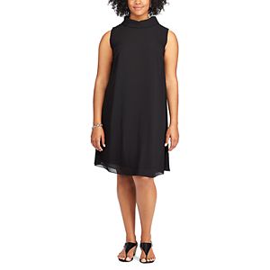 Plus Size Chaps Georgette Overlay Dress