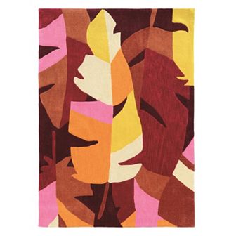 Linon Trio Tropic Leaf Rug