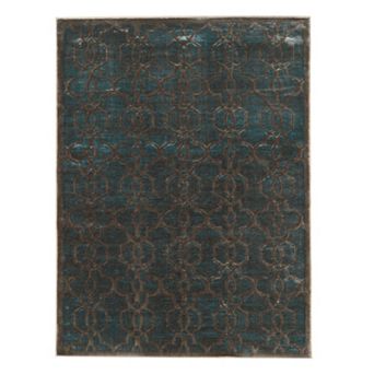 Linon Platinum Iron Gate Trellis Rug