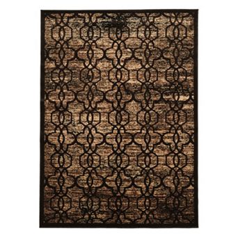 Linon Platinum Iron Gate Trellis Rug