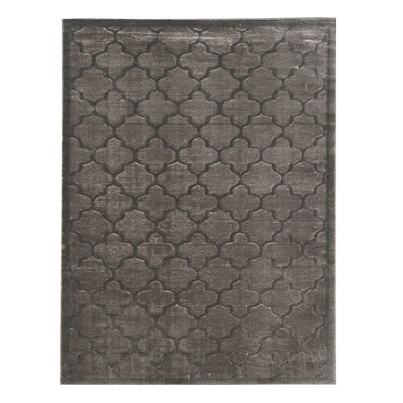 Linon Platinum Trellis II Rug, Grey, 5X7 Ft