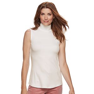 Women's Croft & Barrow® Sleeveless Mockneck Top