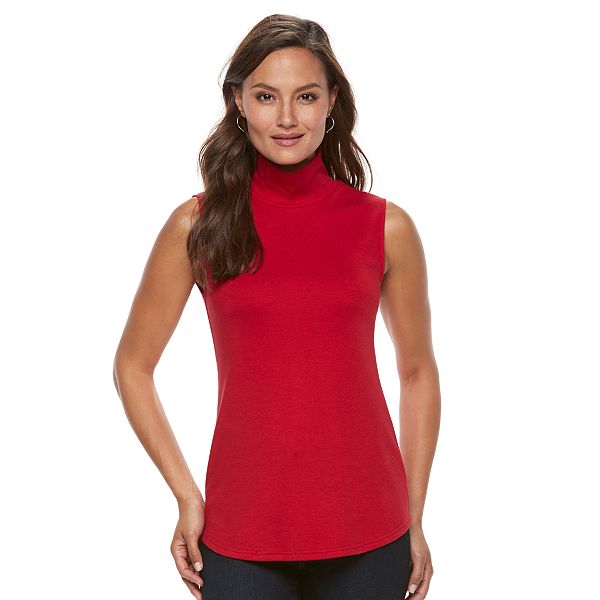 Women's Croft & Barrow® Sleeveless Mockneck Top