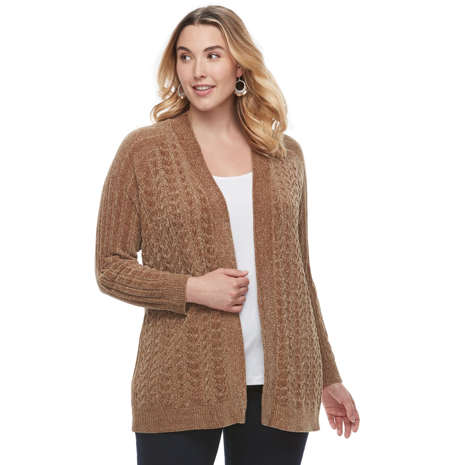 chenille cardigan plus size