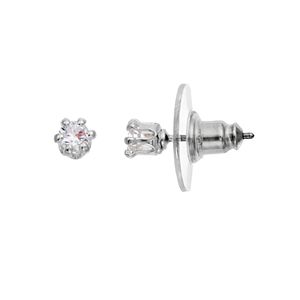 Dana Buchman Cubic Zirconia Nickel Free Solitaire Stud Earrings