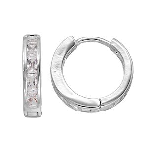 Dana Buchman Cubic Zirconia Nickel Free Hoop Earrings