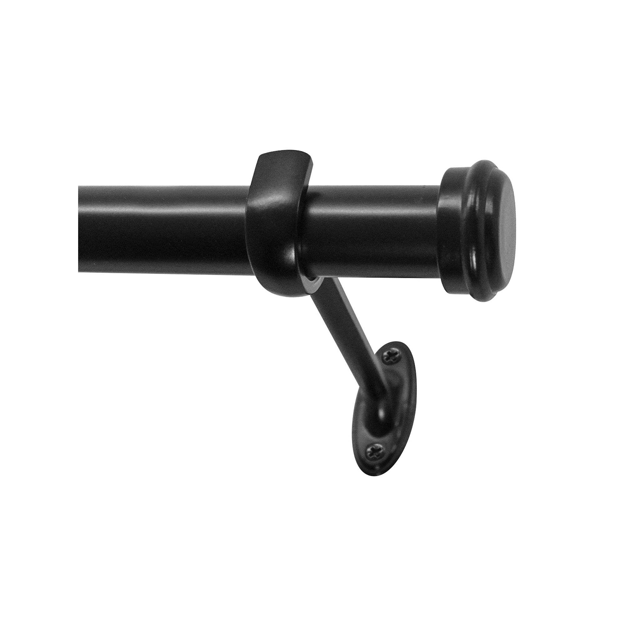 Decopolitan End Cap Adjustable Curtain Rod, Brown