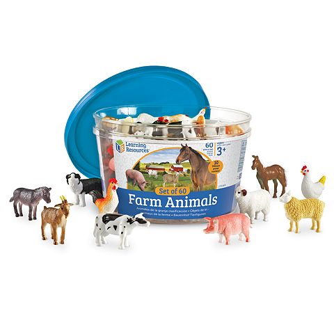 Детские фигурки Learning Resources 60 pc Farm Animal Counters