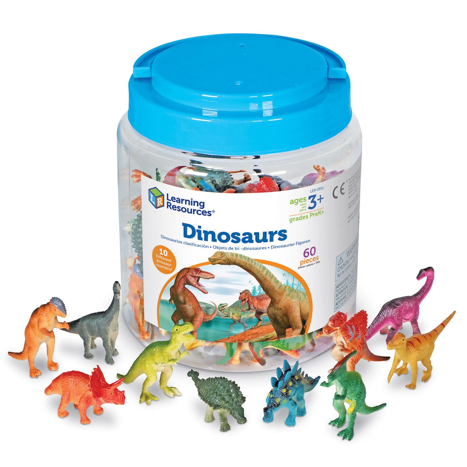 Детские фигурки Learning Resources 60 pc Dinosaur Counters