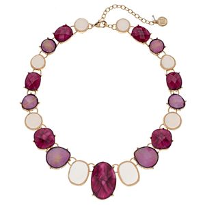 Dana Buchman Graduated Purple Geometric Stone Necklace