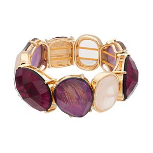 Dana Buchman Purple Geometric Stretch Bracelet