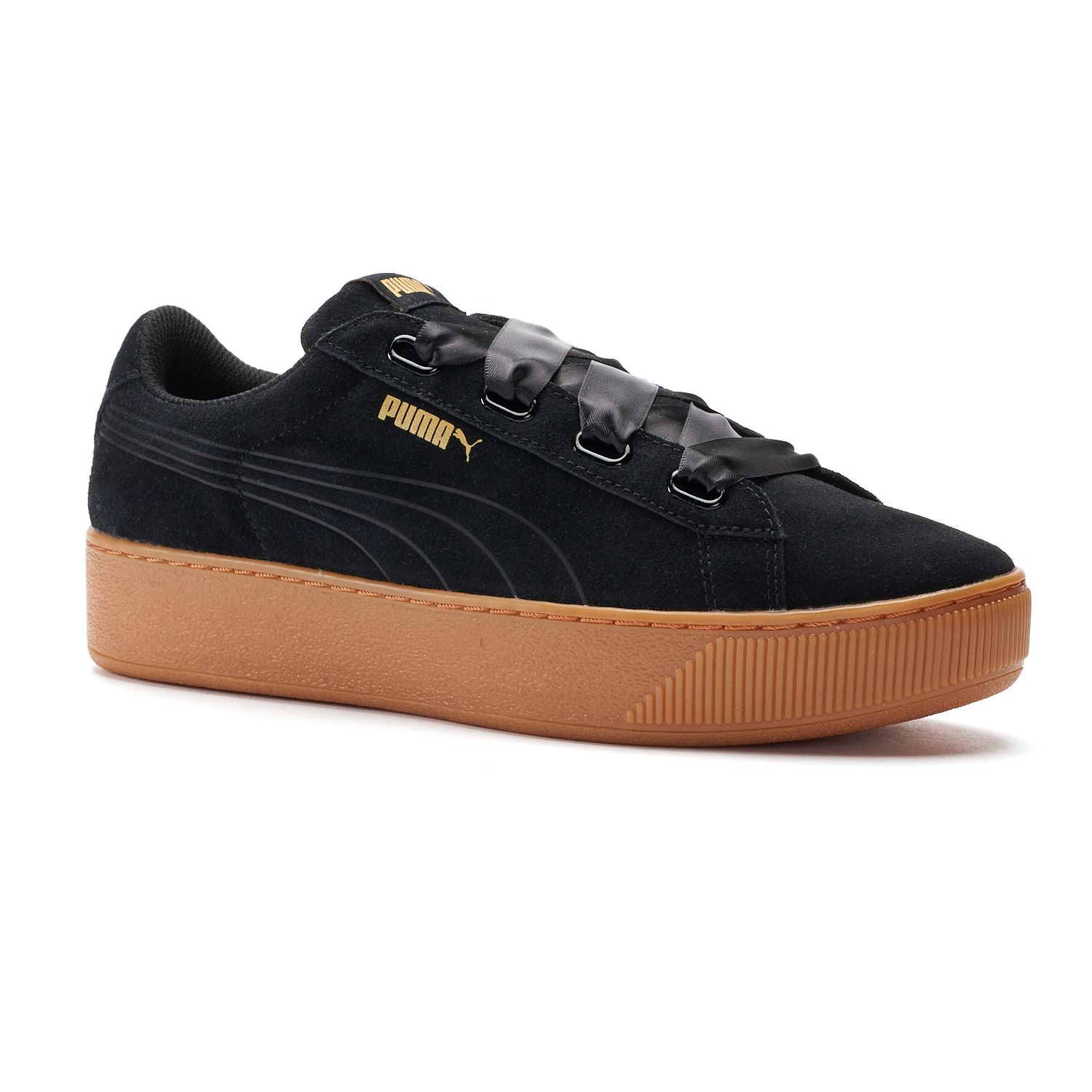 puma with bow laces