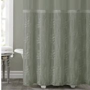 Hookless Palm Leaves Shower Curtain Liner, Hookless Palm Leaves Shower Curtain