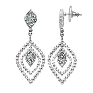 Dana Buchman Beaded Marquise Nickel Free Orbital Drop Earrings