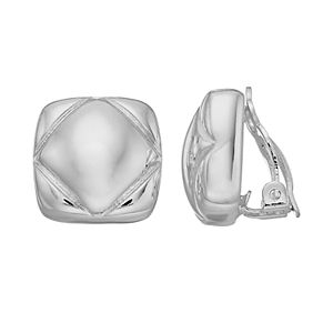 Dana Buchman Square Nickel Free Clip On Earrings