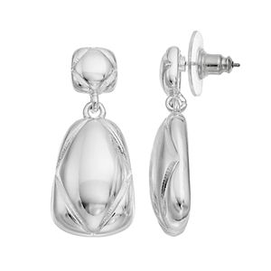 Dana Buchman Beveled Nickel Free Double Drop Earrings