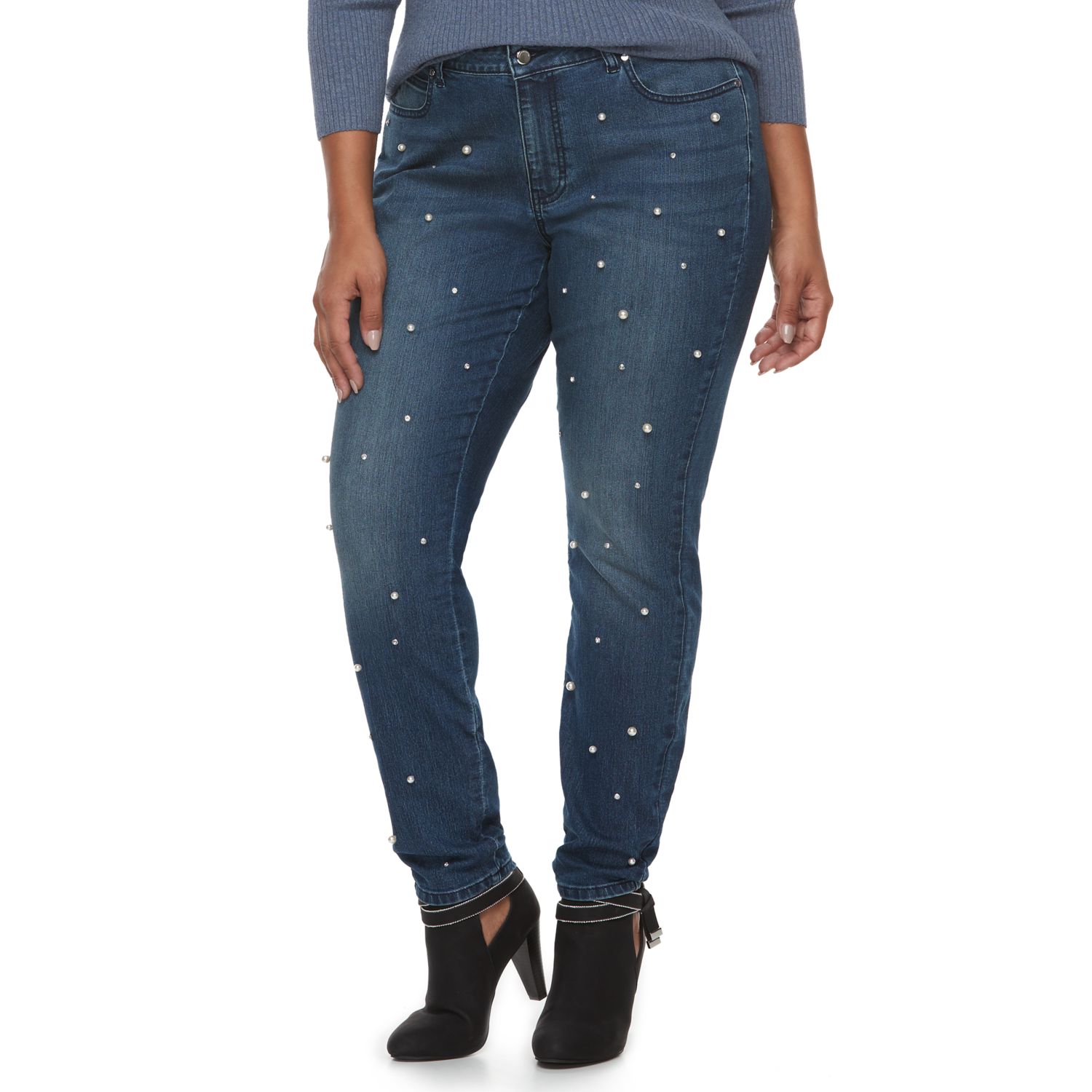 plus size pearl jeans