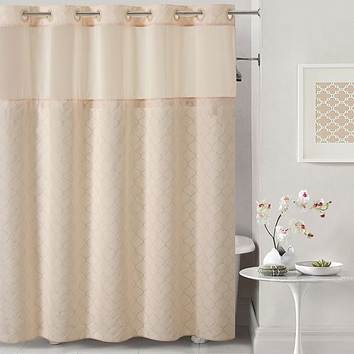 Hookless Mosaic Shower Curtain & Liner
