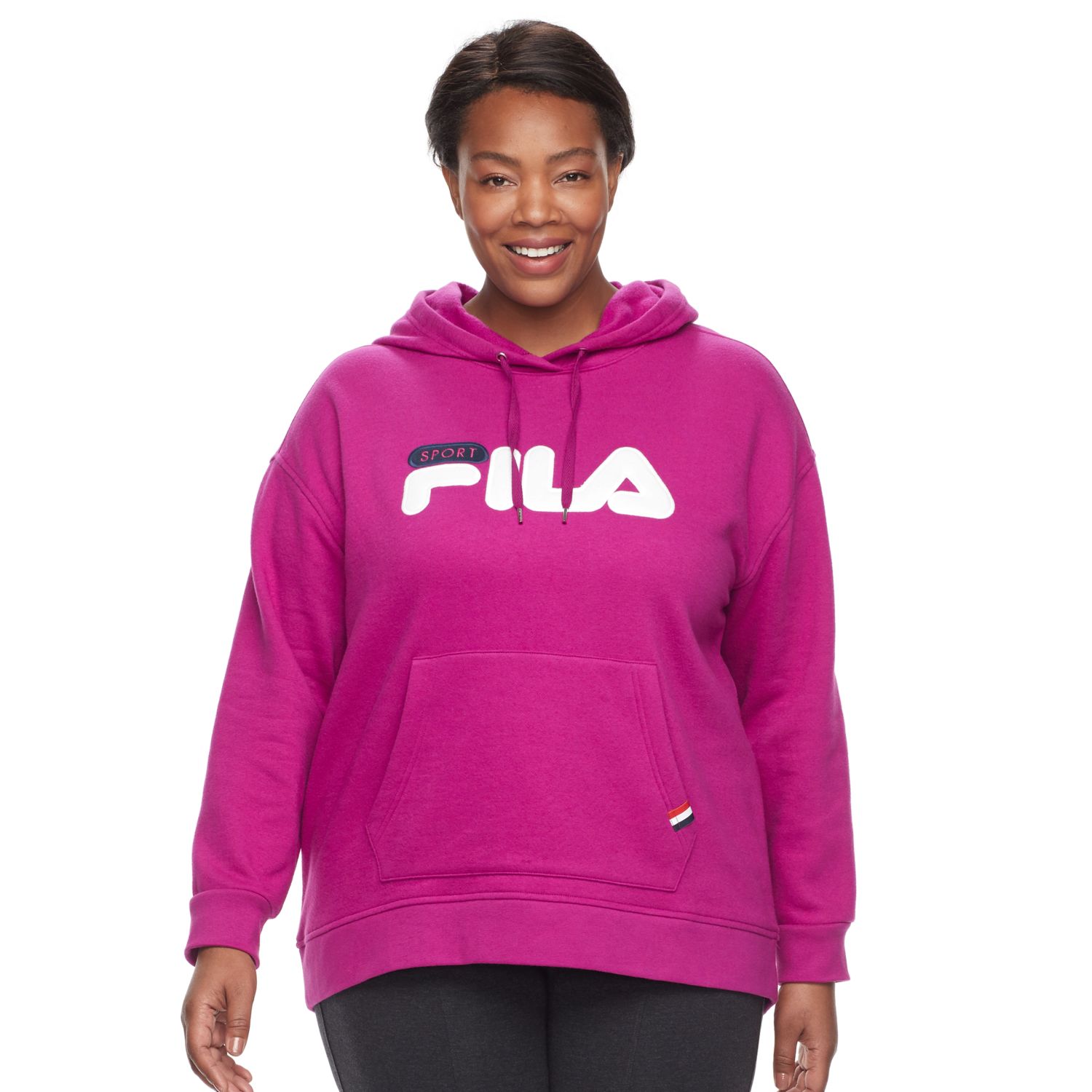 plus size fila hoodie