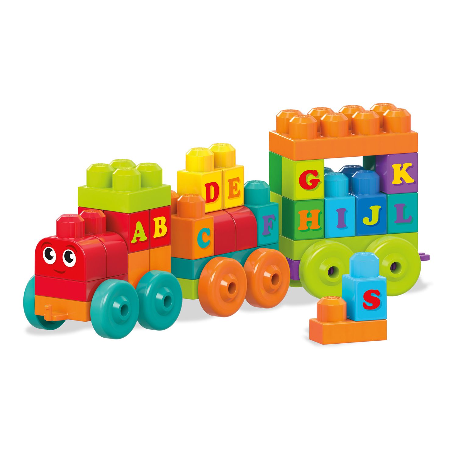 mega bloks abc learning train building set