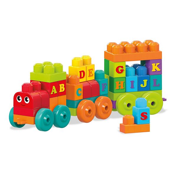 Mega bloks building basics abc hot sale learning train