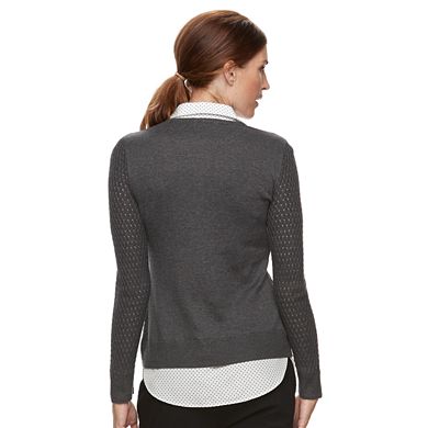 Women's Croft & Barrow® 2-Fer Sweater