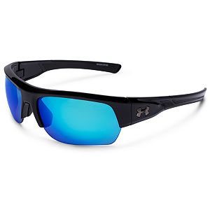 Men's Under Armour Big Shot Storm Polarized Semirimless Wrap Sunglasses