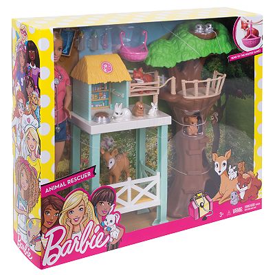 Barbie Woodland Animal Rescue Center Playset