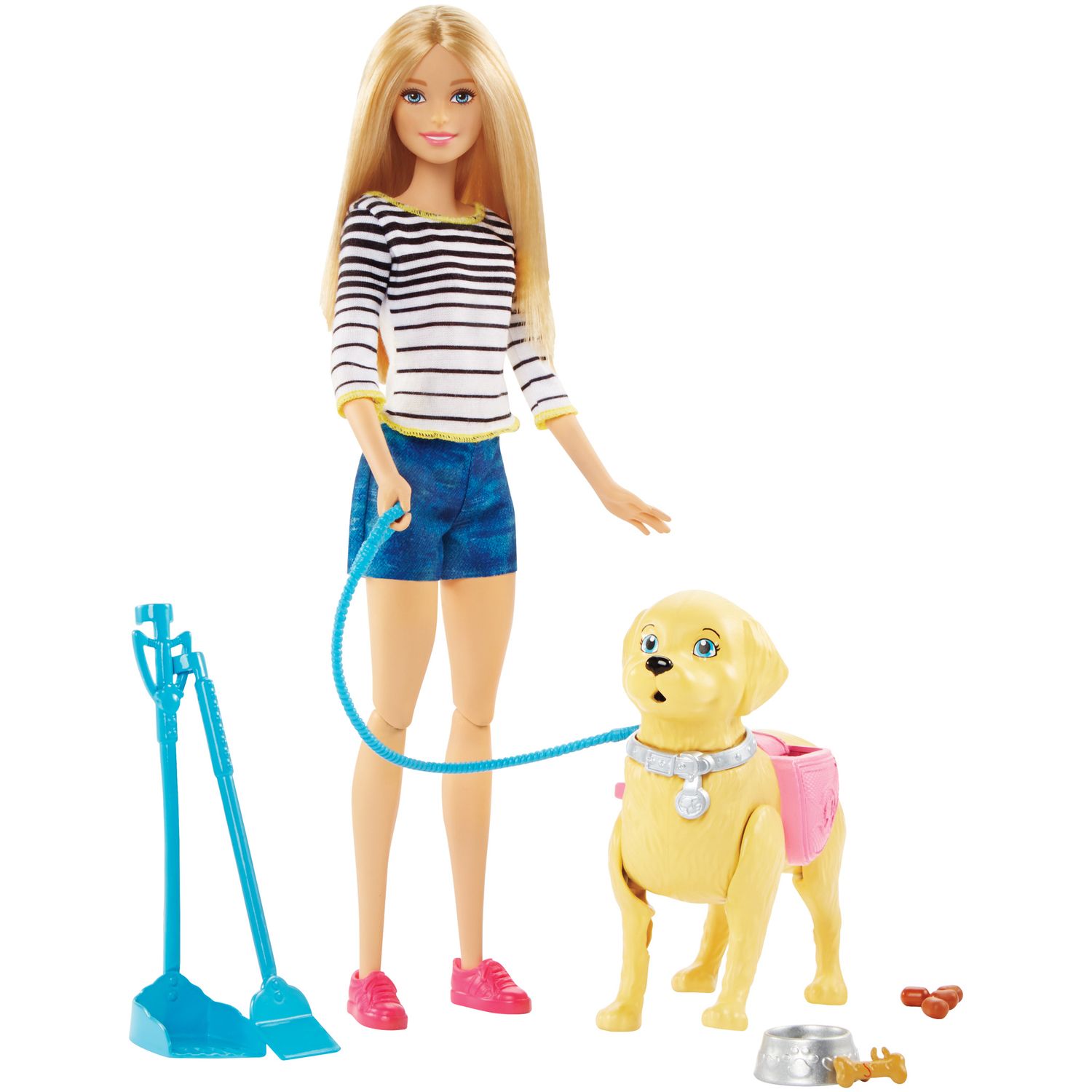 barbie pets walking puppy