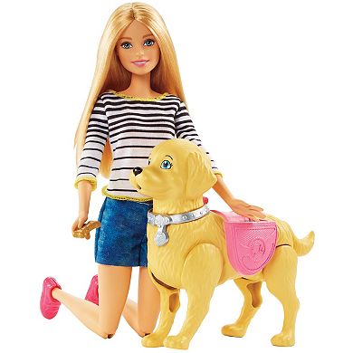 Barbie® Blonde Hair Barbie & Walk & Potty Pup Set