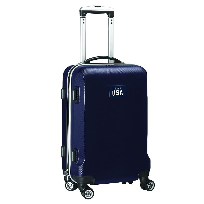 Denco USA Olympics Team 20-Inch Wheeled Hard-Case Carry-On Bag, Blue