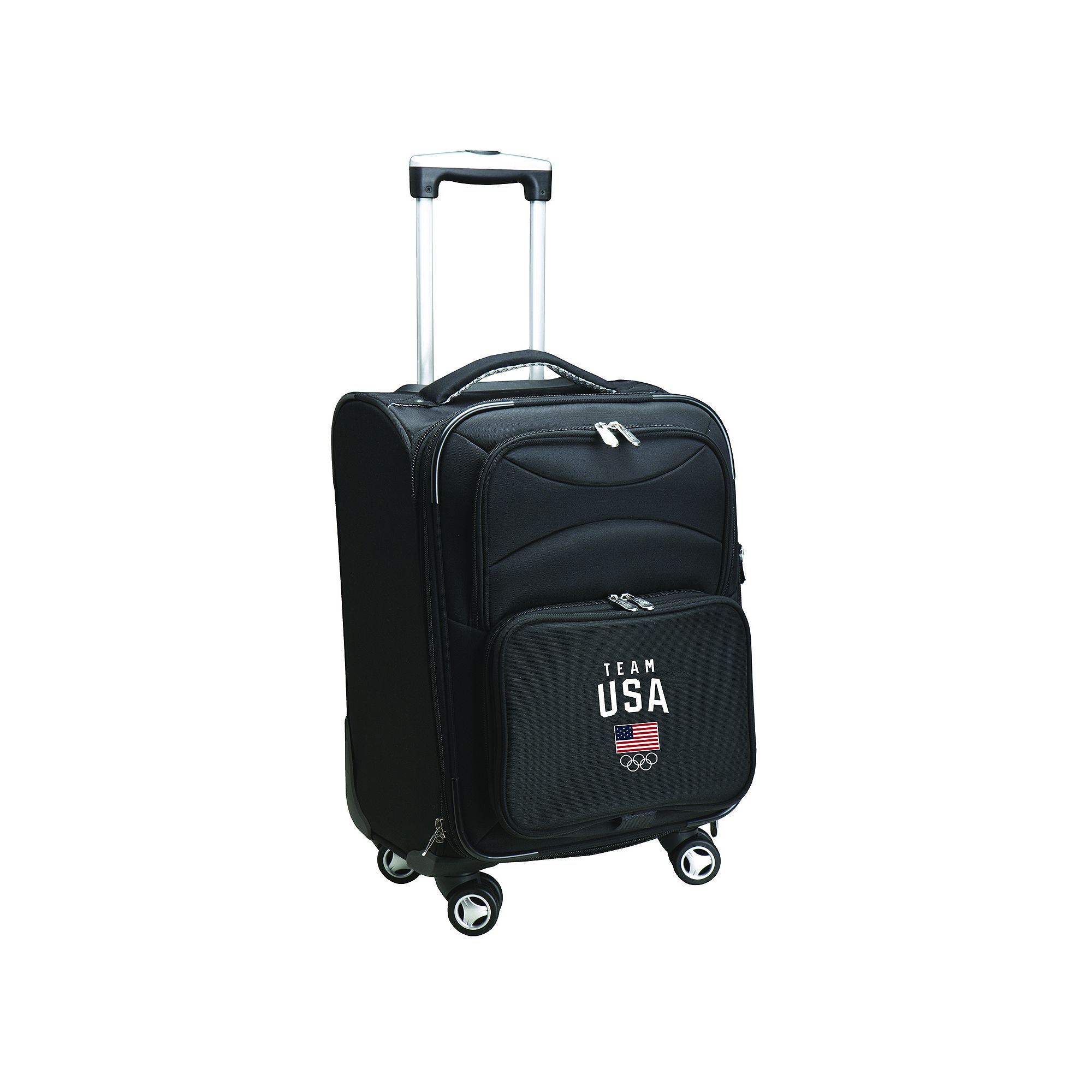 Denco USA Olympics Team 22-Inch Expandable Spinner Carry-On, Usa Black