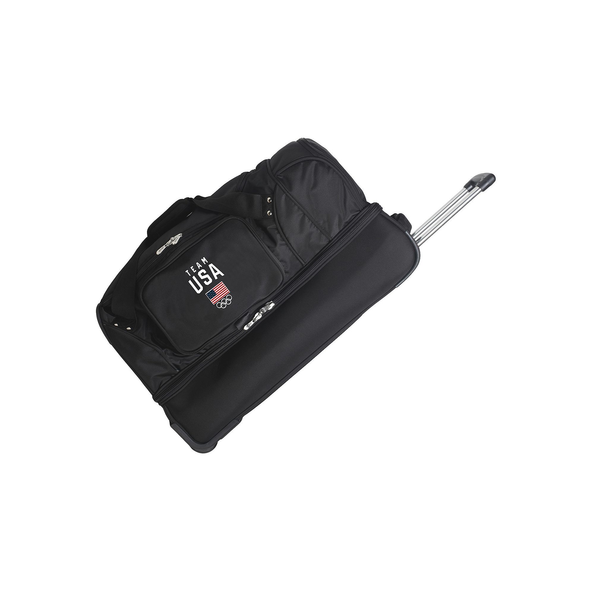 Denco USA Olympics Team 27-Inch Drop-Bottom Duffle Bag, Usa Black
