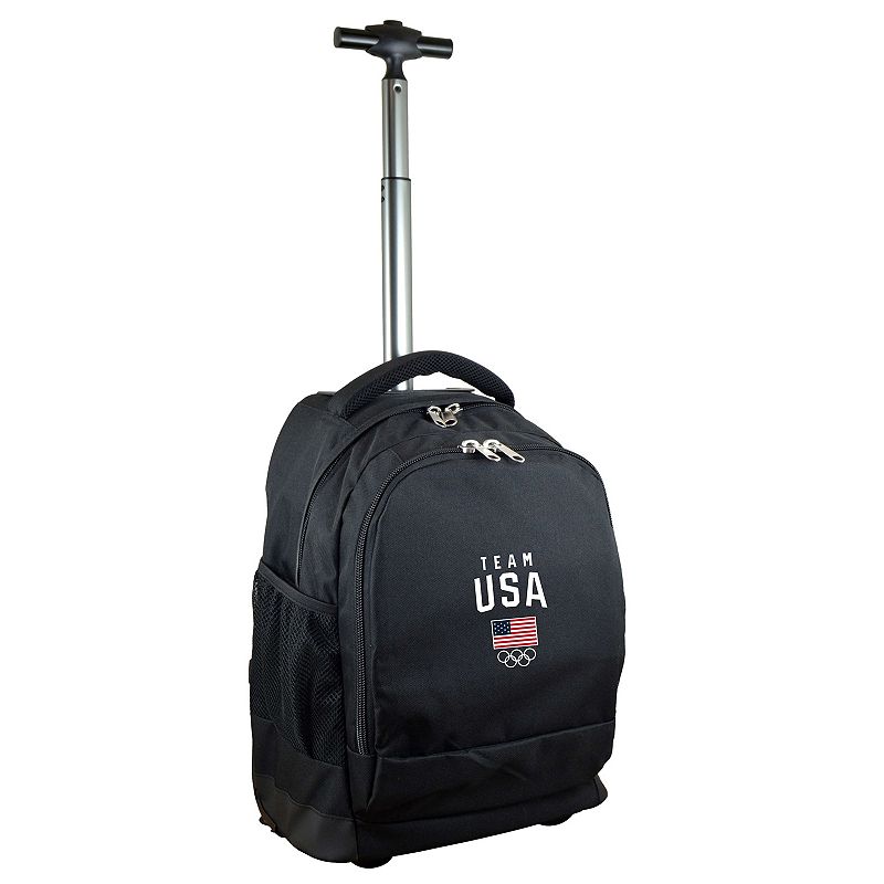 USA Olympics Team Premium Wheeled Backpack, Black