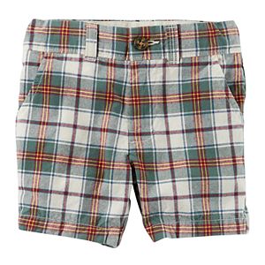 Boys 4-8 Carter's Plaid Twill Shorts