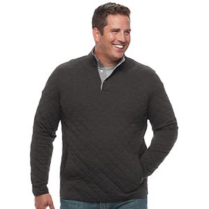Big & Tall Croft & Barrow® Classic-Fit Quilted Mockneck Pullover!