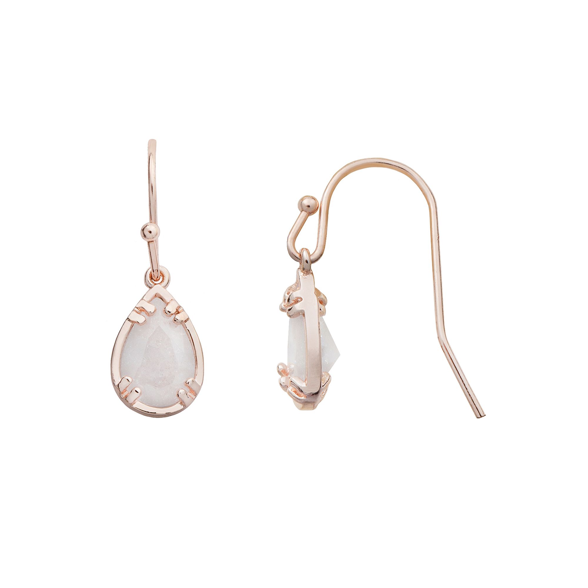 LC Lauren Conrad Runway Collection Cubic Zirconia Crackle Teardrop Earrings